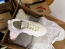 安踏关晓彤同款喵喵鞋丨休闲鞋女鞋软底革面猫爪厚底增高老爹运动鞋子 【网面】象牙白-8 38.5 实拍图