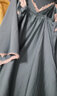 梦施黛冰丝睡衣女夏季2025年新款睡裙仿真丝吊带家居服内衣情人节战袍 2060两件套绿色【吊带+外袍】 L (150) 90-120斤 实拍图