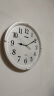 卡西欧（CASIO）挂钟客厅创意家用钟表简约圆形壁钟卧室扫秒时钟 挂墙石英钟表 IQ-88-7PF白色 实拍图
