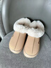 朴西棉拖鞋女新款棉绒拖鞋加厚软底秋冬室内居家用麂皮绒时尚情侣棉拖 榆木棕 40-41 实拍图