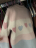 戴维贝拉（DAVE＆BELLA）女童毛衣半边绒儿童针织衫女春季幼儿线衣小童春装幼童线衫打底衫 粉色 110cm（建议身高100-110cm） 实拍图