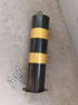 兰彩加厚钢管警示立柱防撞柱可拆卸车挡活动带锁小区广场路桩 内锁活动立柱带顶环114*500*0.8黑色贴黄膜 实拍图