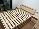 天桐居【现货闪发】床纯实木床现代简约卧室双人床大床经济单人床出租房 实木床+床头柜*2 1.5米*2米 实拍图