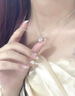 莞晗一克拉莫桑钻石项链女银锁骨链情侣吊坠银饰情人节生日礼物送女友 一克拉莫桑钻【证书+玫瑰礼盒】 实拍图