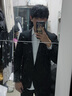 罗蒙 西服男士休闲西装男套装外套修身伴郎新郎结婚商务职业正装衣服 黑色单扣(上衣+裤子+衬衫+领带) XL /175【115-130斤】 实拍图