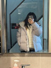 君羽户外羽绒服女中长800蓬白鹅绒加拿大风格工装大毛领鹅绒服52034 黑色 3XL （推荐146-160斤） 实拍图