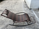 温家瑞亚摇摇椅躺椅成人藤编椅午休阳台家用休闲可睡觉客厅老人专用逍遥椅 标准款宽藤双层加厚-条纹棕 实拍图