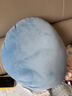 网易严选 太鼓抱枕 日式蓬软 柔软麂皮绒套面圆形靠枕 抱枕汽车护腰靠垫 云朵枕（浅蓝色） 直径40cm 实拍图