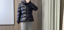 高梵黑金鹅绒服女王3.0小六格羽绒服女2023短款收腰冬季厚外套黑色XL 晒单实拍图