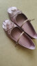 CHARLES&KEITH蝴蝶结平底玛丽珍鞋单鞋女CK1-71720057 粉红色Pink 37 晒单实拍图