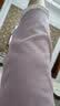 猫人女士睡衣女秋季棉质家居服女长袖开衫纯色花边睡衣套装紫色2XL 实拍图