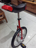 永彩独轮车儿童独轮车自行车单轮车杂技独轮车平衡车 红色18寸+打气筒+停车架+适合1.4-1.65米 实拍图