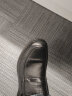 红蜻蜓男鞋新款时尚男士商务皮鞋一脚蹬舒适爸爸鞋简约休闲皮鞋WTA7742 黑色_经典款 43 实拍图