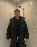 断码新款羽绒服男女同款白鸭绒加厚保暖中戏院外套中长款羽绒服 黑色 男女同款 XL 适合120到130斤穿 实拍图