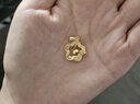 周生生永系列蝶恋花黄金吊坠 足金花衬蝴蝶挂坠不含项链 50454P计价 2.7克(含工费100元) 实拍图
