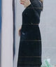 茵曼（INMAN）2025秋冬女装新款灯芯绒连衣裙新品长袖休闲针织礼服中长裙子 午夜黑 M 实拍图