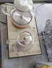 新飞（Frestec） 底部全自动上水电热水壶玻璃保温功夫泡茶桌茶台烧水壶一体桌烧水器茶具电磁炉套装 37x20尺寸（金色消毒款） 1L 实拍图