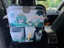 拽猫汽车座椅后背收纳袋挂袋多功能儿童折叠餐桌车载置物垃圾袋小桌板 宇航员【升级皮质款】送防水胶桶 实拍图