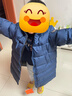 保姆鹅  儿童羽绒服宝宝中长款护脸加厚鸭绒外套防风保暖童装冬[NG2664] 藏蓝 150 实拍图