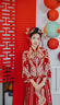 秀禾世家【东方简奢风】秀禾服婚服2026新款结婚礼服出阁服结婚嫁衣婚纱 「新中式」N-516奢华款 XL 实拍图