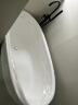 浪鲸（SSWW）卫浴人造石浴缸家用成人独立式薄边椭圆形民宿酒店泡澡深泡浴池缸 1.4m 实拍图