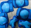 京东京造儿童轮滑护具 头盔护膝护肘护掌 自行车滑板平衡车护具蓝色M 实拍图