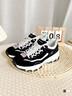 斯凯奇奥利奥|秋季黑白老爹鞋复古熊猫鞋透气厚底增高运动鞋 实拍图