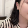 银瑜 高级感素圈耳环女小众设计耳圈气质时尚双层耳扣独特耳饰 素圈满钻耳扣（约12mm) 晒单实拍图