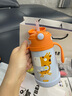 杯具熊（BEDDYBEAR） 学饮儿童保温杯带手柄背带刻度宝宝防呛吸管杯小号幼儿园杯子 学饮长颈鹿-防呛型+杯刷 320ml 实拍图