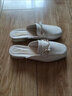 断码清仓品牌包头半拖鞋女外穿2023年春夏新款粗跟凉拖懒人拖鞋 米白色 38 实拍图