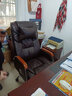 凯联（KAILIAN）真皮老板椅可躺牛皮大班椅子商务电脑椅书房家用舒适久坐办公座椅 深咖啡+搁脚 头层牛皮＋按摩 实拍图
