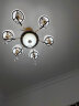 安灯堡客厅吊灯现代简约欧式卧室2024款餐厅书房两用水晶灯饰具套餐702 3头+三色变光LED灯 实拍图