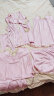 依曼安睡衣女夏季冰丝性感蕾丝五件套薄款吊带睡裙春秋带胸垫女士睡袍 藕粉色五件套 L（95-115）斤 晒单实拍图