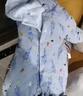 童泰秋冬1-24月婴儿衣服男女宝宝外出连帽夹棉连体衣TS04D638 蓝色 59 实拍图