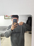 布恩普麂皮绒长袖T恤男春秋季卫衣宽松上衣服ins青少年内搭打底衫 深灰色-E10-(冬季加绒) 加绒 3XL 实拍图