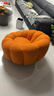 阳光半岛懒人沙发可睡觉可躺卧南瓜沙发可旋转单人沙发客厅阳台休闲沙发 橘色（羊羔绒）360度旋转 整装 实拍图