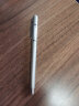 得力（deli）金属笔杆中性笔0.5mm可换芯高档签字笔重手感商务办公学生水笔免费刻字定制logo 0.5金属笔杆/银灰色-2支装 实拍图