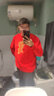 真维斯（JEANSWEST）红色卫衣男女款秋冬季休闲宽松上衣蛇年本命年衣服过新年会定制款 加绒 红色 蛇图腾_Z XL 【推荐130-140斤】 实拍图
