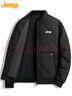 JEEP吉普羽绒服男冬季短款休闲棒球领外套保暖潮牌衣服男装 黑色 L 实拍图