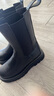 达芙妮官方马丁靴女加绒2025秋冬爆款烟筒靴子女英伦风中筒切尔西女靴 黑色加绒（中筒-5cm跟高） 40 实拍图