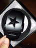 战术鸟五角星尼龙腰带 军迷运动户外休闲男士帆布皮带 军裤带牛仔裤腰带 X30-黑色（黑扣） 115cm 实拍图