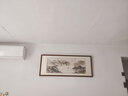 六画流水生财山水画靠山图客厅装饰画国画办公室风景挂画书房茶室壁画 流水生财A1 48*118cm宣纸锦绫+有机玻璃+胡桃色实木框（偏小） 实拍图
