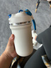 康巴赫保温杯钛杯新款男女高颜值吸管双饮水杯运动便携杯子钛啡杯礼品 纯钛内胆【冰川白】 450ml 实拍图