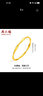 周六福5D硬金足金黄金手镯女莫比乌斯环计价A1010966 约7.72g 56mm 礼物 实拍图