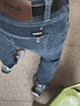 JEEP SPIRIT吉普牛仔裤男秋冬季韩版潮流裤子男士直筒修身男裤 蓝灰加绒 28 实拍图
