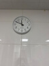 挂钟客厅钟表简约北欧时尚家用时钟挂表现代创意个性石英钟新款 白底白边 8英寸 直径20厘米（偏小） 实拍图