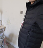 坦博尔男士连帽轻薄羽绒服短款时尚秋季保暖舒适外套TF246209 黑色 XL (180) 实拍图