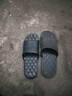 邦有道拖鞋男士蓝色防臭浴室淋浴静音无声音洗澡防滑家用日系踩屎感凉拖 黑色 44-45 （适合43-44尺码） 实拍图
