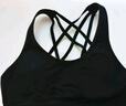 李宁（LI-NING）运动内衣女瑜伽健身文胸中强度支撑速干透气背心跑步 黑色 XL 实拍图