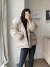 颂简依羽绒棉服女2025年冬季新款小个子棉衣女百搭加厚面包服棉袄外套 米白色 S 实拍图